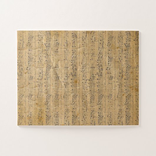 古いヴィンテージアンティークミュージックシート-11 ジグソーパズル (横)