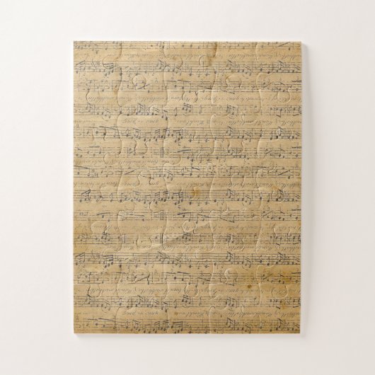 古いヴィンテージアンティークミュージックシート-11 ジグソーパズル (縦)