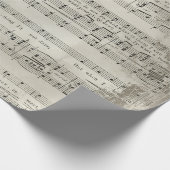 古いヴィンテージアンティークミュージックシート-4 ラッピングペーパー (角)