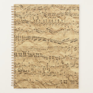 古いヴィンテージアンティークミュージックシート – 5 プランナー手帳