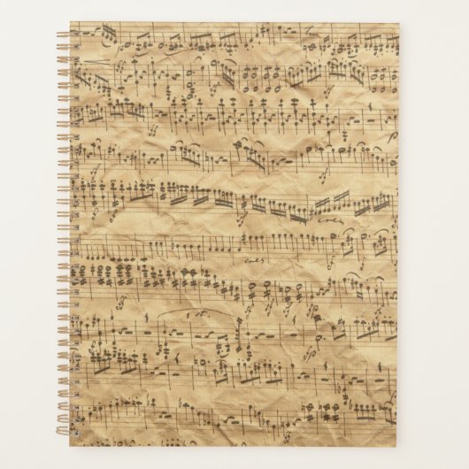 古いヴィンテージアンティークミュージックシート – 5 プランナー手帳 (正面)