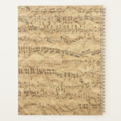 古いヴィンテージアンティークミュージックシート – 5 プランナー手帳 (裏面)