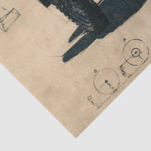 古いヴィンテージオートバイのデコページ 薄葉紙 (詳細)