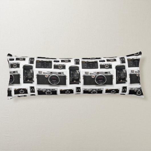 古いヴィンテージカメラ一括選択カラーB枕 ボディピロー (裏面)
