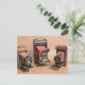 古いヴィンテージカメラ写真ノスタルジア ポストカード (スタンド正面)