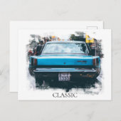 *~*古いヴィンテージクラシックの古いアンティークカ絵画ー ポストカード (正面/裏面)