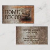 古いヴィンテージクラシックインテリアデザイナーカード 名刺 (正面/裏面)