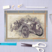 古いヴィンテージクラシック車のデコページ 薄葉紙 (クラフト)