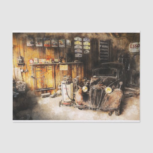 古いヴィンテージクラシック車のデコページ 薄葉紙 (正面)