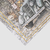 古いヴィンテージクラシック車のデコページ 薄葉紙 (詳細)