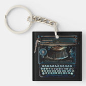 古いヴィンテージタイプライタキーボードグランジ キーホルダー (正面)