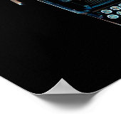 古いヴィンテージタイプライタキーボードグランジ ポスター (角)