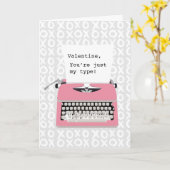 古いヴィンテージタイプライタファッションドーのバレンタインタイプ カード (黄色い花)