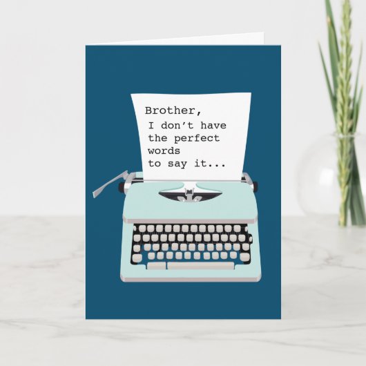 古いヴィンテージタイプライター カード (正面)