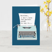 古いヴィンテージタイプライター カード (黄色い花)