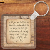 古いヴィンテージタイプライター。作家/ライターギフト キーホルダー (裏面)