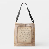 古いヴィンテージタイプライター。作家/ライターギフト クロスボディバッグ (裏面)