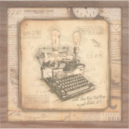 古いヴィンテージタイプライター。作家/ライターギフト シール