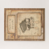 古いヴィンテージタイプライター。作家/ライターギフト ジグソーパズル (横)