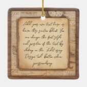 古いヴィンテージタイプライター。作家/ライターギフト セラミックオーナメント (裏面)