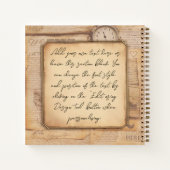 古いヴィンテージタイプライター。作家/ライターギフト ノートブック (裏面)