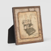 古いヴィンテージタイプライター。作家/ライターギフト フォトプラーク (正面)