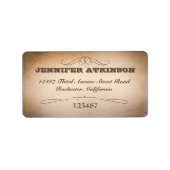 古いヴィンテージタイポグラフィスタイル住所 シール (正面)