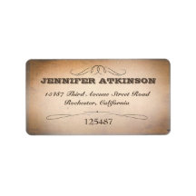 古いヴィンテージタイポグラフィスタイル住所 シール