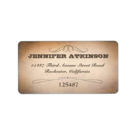 古いヴィンテージタイポグラフィスタイル住所 シール