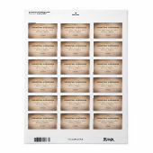 古いヴィンテージタイポグラフィスタイル住所 シール (フルシート)