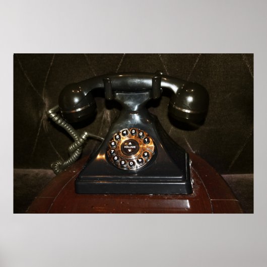 古いヴィンテージダイヤルアップ電話 ポスター (正面)