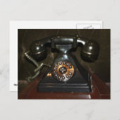 古いヴィンテージダイヤルアップ電話 ポストカード (正面/裏面)