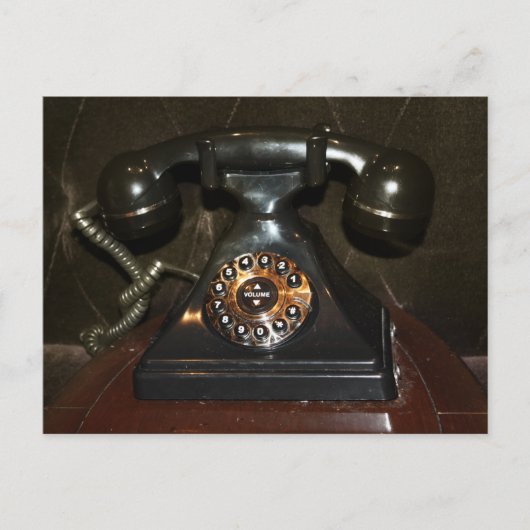 古いヴィンテージダイヤルアップ電話 ポストカード (正面)