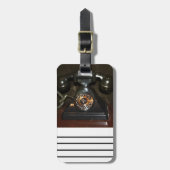 古いヴィンテージダイヤルアップ電話 ラゲッジタグ (正面縦)