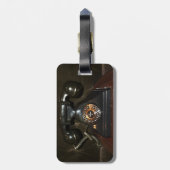 古いヴィンテージダイヤルアップ電話 ラゲッジタグ (裏面縦)