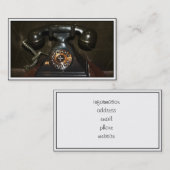 古いヴィンテージダイヤルアップ電話 名刺 (正面/裏面)