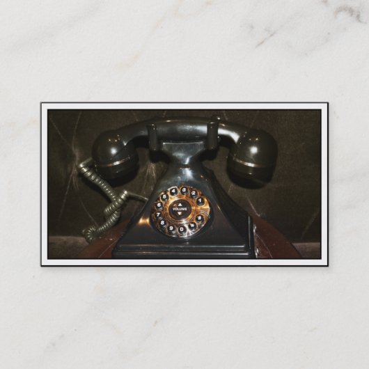 古いヴィンテージダイヤルアップ電話 名刺 (正面)