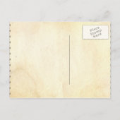 古いヴィンテージチケットの印刷カードの保存 案内ポストカード (裏面)