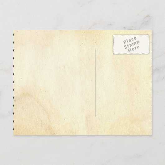 古いヴィンテージチケットの印刷カードの保存 案内ポストカード (裏面)