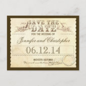 古いヴィンテージチケットの印刷カードの保存 案内ポストカード (正面)