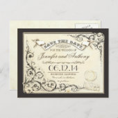 古いヴィンテージチケットカードの保存 案内ポストカード (正面/裏面)