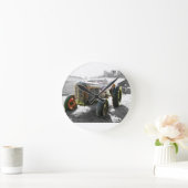 古いヴィンテージトラクター農業機械 ラウンド壁時計 (ホーム)