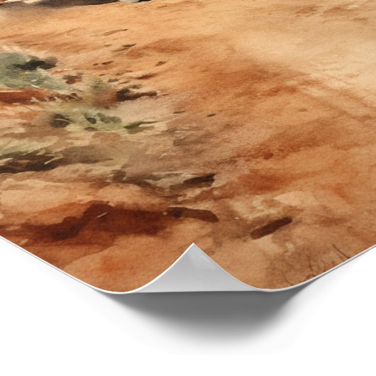 古いヴィンテージピックアップトラックの水色のポスター ポスター (角)