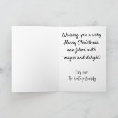 古いヴィンテージファッションドのクリスマス カード (内部)