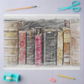 古いヴィンテージブックデコページティッシュペーパー 薄葉紙 (クラフト)