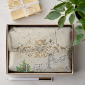 古いヴィンテージポストカードクリスマスサンタデカップージ 薄葉紙 (ギフト)