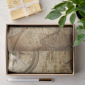 古いヴィンテージマップパーティーティッシュペーパー 薄葉紙 (ギフト)