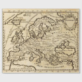 古いヴィンテージマップパーティーラップ紙 ラッピングペーパー (フラット)