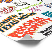 古いヴィンテージムービー引用文フレーズ文字語 ポスター (角)