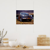 古いヴィンテージラスティ納屋は車ウッディを見つける車の ポスター (キッチン)